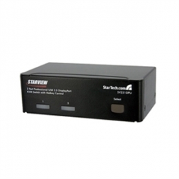 StarTech KVM Switch SV231DPU 2P Professional USB DisplayPort HotkeyControl Retail [Item Discontinued]