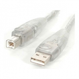 StarTech USB2HAB10T 10 ft Transparent USB2 Cable - A to B Retail [Item Discontinued]