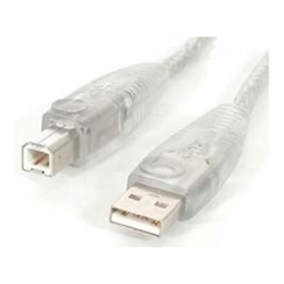 StarTech Cable USB2HAB6T 6ft Transparent USB2 Cable - A to B Retail [Item Discontinued]