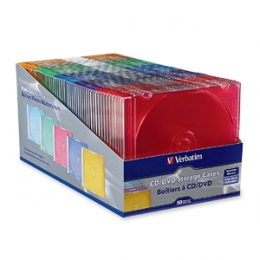 CD DVD Color Storage Case 50Pk [Item Discontinued]