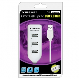 HIGH SPEED 4 PORT USB HUB W/ SHORT CABLE [Item Discontinued]