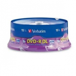 DVD+R DL 8.5GB 8X Branded 15pk [Item Discontinued]