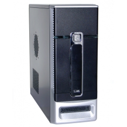 Athenatech Case A1687BS.300 microATX Desktop/ Tower 300W 1/2/(1) USB Audio Black/Silver Retail [Item Discontinued]