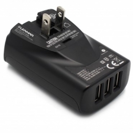 LENMAR AC TO USB WALL CHARGER WITH 4 USB PORTS. BLACK [Item Discontinued]