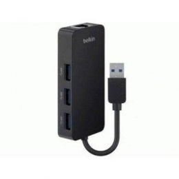 3 Port USB Hub wEthrnt Adpt BK [Item Discontinued]