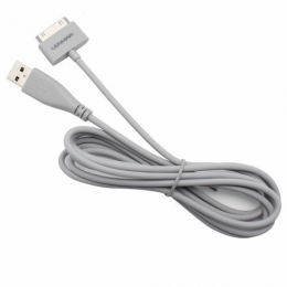 LENMAR APPLE CONNECTOR TO USB CABLE - GRAY. 6FT [Item Discontinued]