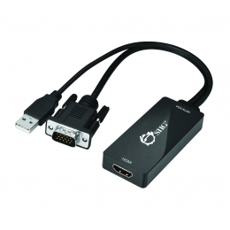 SIIG Accessory CE-VG0U11-S1 Portable VGA/USB Audio to HDMI Converter Brown Box [Item Discontinued]