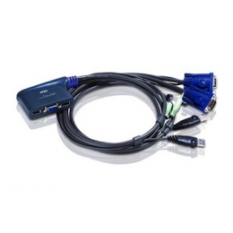 ATEN Cable CS62U 2Port USB Cable Built-in KVM Switch Retail [Item Discontinued]