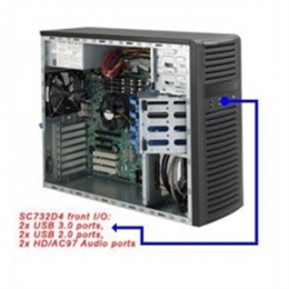 Supermicro Case CSE-732D4-500B SC732D4 Front Audio USB3.0/2.0 500W Black Retail [Item Discontinued]