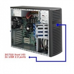 Supermicro Case CSE-732I-500B Mid Tower EATX 865W USB3.0 4x3.5inch/2.5inch Audio Retail [Item Discontinued]