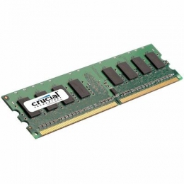 Crucial Memory 1GB CT12864AA800 DDR2 800MHz PC2-6400 1.8V 240-pin DIMM NON-ECC Unbuffered [Item Discontinued]