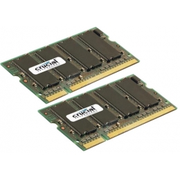 CRUCIAL 2X1GB DDR2 SODIM 667 CL5 [Item Discontinued]
