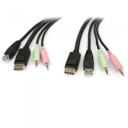 StarTech Network DP4N1USB6 6-foot 4-in-1 USB DisplayPort KVM Switch Cable Retail [Item Discontinued]