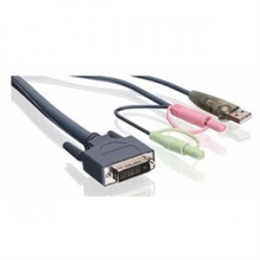 IOGEAR Cable G2L7D03UDTAA 10feet Dual-Link DVI KVM USB Audio/Mic TAA Retail [Item Discontinued]