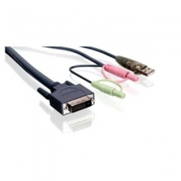 IOGEAR Cable G21L7D05UDTAA 16feet Dual-Link DVI KVM USB Audio/Mic TAA Retail [Item Discontinued]