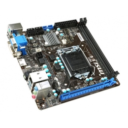 MSI Motherboard H81I Core i7 H81 LGA1150 DDR3 SATA PCI Express USB VGA/HDMI/DVI Mini-ITX Retail [Item Discontinued]