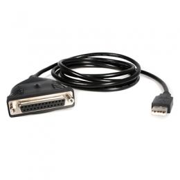 StarTech Cable ICUSB1284D25 6feet USB to DB25 Parallel Printer Adapter Male/Female Retail [Item Discontinued]
