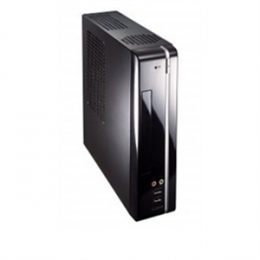 Compu Case ITX200A Desktop 1SLIM/0/(1) Bays USB Audio 200W Black/Silver Mini-ITX [Item Discontinued]