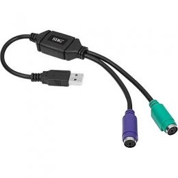 SIIG Accessory JU-ACB112-S1 USB to PS/2 Adapter for Keyboard and Mouse Retail [Item Discontinued]