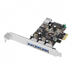 SIIG Controller Card JU-P40611-S2 DisplayPort USB3.0 4Port PCI-Express i/e VL Brown Box [Item Discontinued]
