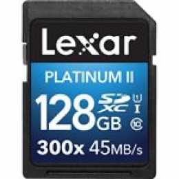 LEXAR 128GB PLATINUM II SDHC/SDXC (300X) (SMALL BLISTER) [Item Discontinued]