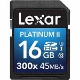 LEXAR 16GB PLATINUM II SDHC/SDXC (300X) (SMALL BLISTER) [Item Discontinued]