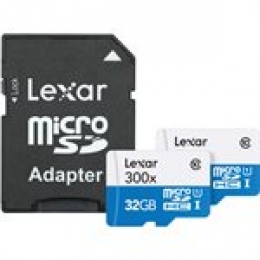 LEXAR 32GB HIGH-PERFORMANCE 300X MICROSDHC/MICROSDXC UHS-I 2-PACK [Item Discontinued]