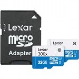 LEXAR 32GB MICROSD/SDXC UHS-1 (300X) - 2 PACK [Item Discontinued]
