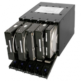 ICY DOCK Storage MB975SP-B 5 x 3.5inch HDD in 3 x 5.25inch Bay SATA Cage Black Retail [Item Discontinued]