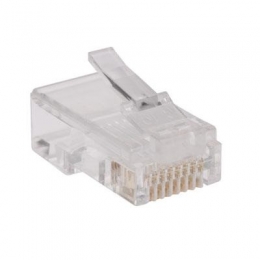100PK RJ45 Plugs for Flat Solid / Stranded Conductor Cable [Item Discontinued]