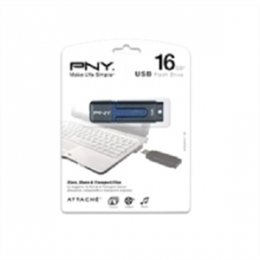 PNY Memory Flash P-FD16GATT2-GE 16GB USB Attache Retail [Item Discontinued]