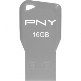 PNY Memory Flash P-FD16GKEYG-GE 16GB Key Attache Gray USB Flash Drive Retail [Item Discontinued]
