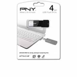 PNY Memory Flash P-FD4GBATT03-EF 4GB USB2.0 Portable Drive Attache Retail [Item Discontinued]
