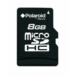 PNY Memory Flash P-SDU8GB4-FS/POL Polaroid 8GB Class 4 MicroSDHC (FS Package) Retail [Item Discontinued]