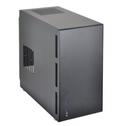 Lian-Li Case PC-Q26B Mini Tower 3.5x10/2.5inchx1 HDD USB3.0 HD Audio Mini-ITX Silver Retail [Item Discontinued]