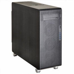 Lian-Li Case PC-V1000LB Mid Tower 3.5x3/2.5inch x9 HDD USB3.0 HD Audio ATX Black Retail [Item Discontinued]