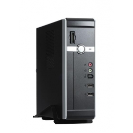 CHENBRO Case Mini-ITX Slim Mini Tower 1 slim/0 /(1x2.5inch ) Bay USB HD Audio 100W Black/Silver [Item Discontinued]