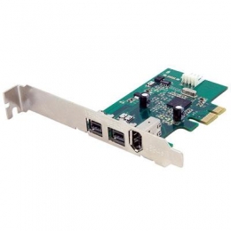 StarTech I/O Card PEX1394B3 3Port 2b1a PCI-E 1394 FireWireAdapterCard Retail [Item Discontinued]