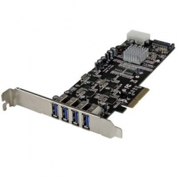 StarTech PEXUSB3S44V 4PT Quad Bus PCIE USB3.0 Card Adapter w UASP LP4 Power [Item Discontinued]
