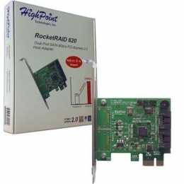 HighPoint SATA Rocket 620 6Gb/s AHCI PCI-E2.0x1 SSD SATA HDD Retail [Item Discontinued]