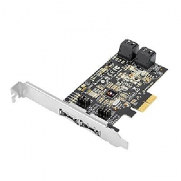 SIIG Controller Card SC-SA0R11-S1 SATA 6Gb s 4Port PCI Express Dual Profile Brown Box [Item Discontinued]