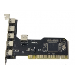 SYBA IO Card SD-NECU2-5E1I 6-Port (5+1) USB 2.0 PCI Card NEC Chipset Retail [Item Discontinued]