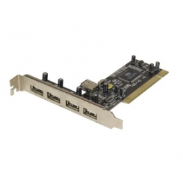 SYBA IO Card SD-VIA-5U 5 x Port USB2.0 PCI VIA Chipset Retail [Item Discontinued]