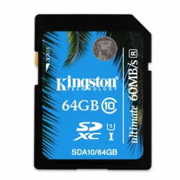 KINGSTON 64GB SDXC CLASS 10 UHS-I 90MB/S R. 45MB/S W FLASH CARD CANADA RETAIL [Item Discontinued]