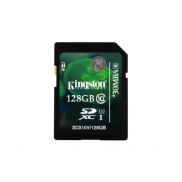 Kingston Digital 128 GB SDHC/SDXC Class 10 UHS-1 Flash Memory Card 30MB/s [Item Discontinued]