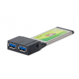 SYBA IO Card SY-EXP20048 USB 3.0 2-Port 34mm ExpressCard Retail [Item Discontinued]