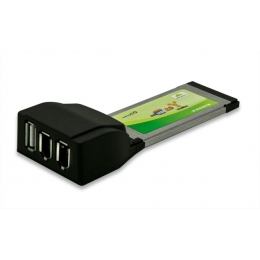 SYBA IO Card SY-EXPC34-2F1U 2-Port 1394a/1-Port USB2.0 ExpressCard 34mm Retail [Item Discontinued]