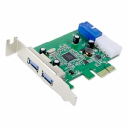 SYBA Controller Card SY-PEX20140 2Port 19-pin PCI-e USB 3.0 Low Profile Retail [Item Discontinued]