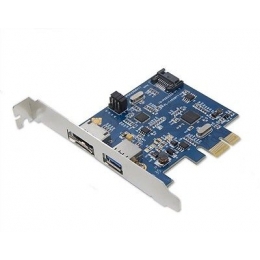 SYBA Controller Card SY-PEX50043 1Port USB3.0/1Por SATA 6Gb/s PCI Express Card Retail [Item Discontinued]