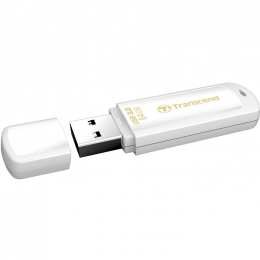 Transcend 64GB JetFlash 730 USB 3.0 Flash Drive - White [Item Discontinued]